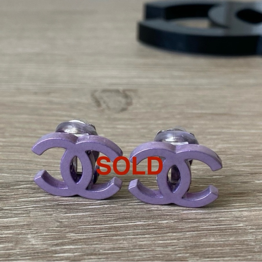 Chanel Lavander Earrings